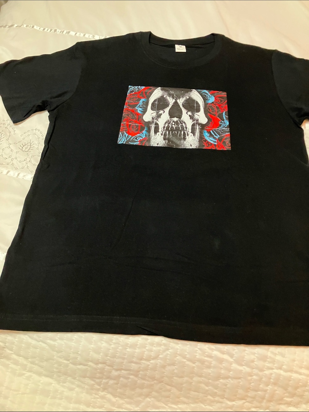 Men's Black Skull Graphic Short Sleeve Tee